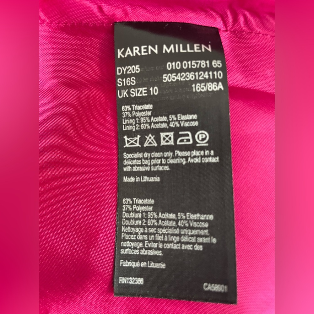 NWT Karen Millen Magenta Fluid Midi Dress UK Size 10 US Size 6 - Picture 14 of 16